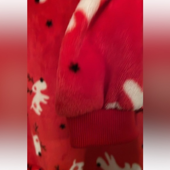 Men’s Large Reindeer One Piece PJ w/ Hood and a Hooded Back Drop.NWOT - Picture 7 of 8